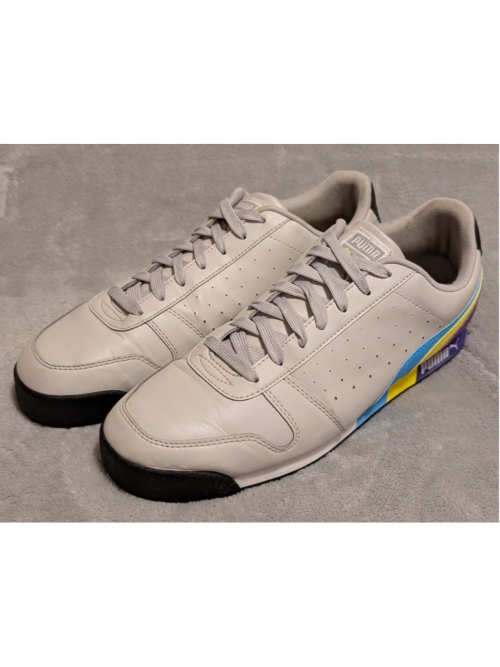 Puma Roma Retro F Sneakers US Men's Size 12 Gray Violet Blue P13